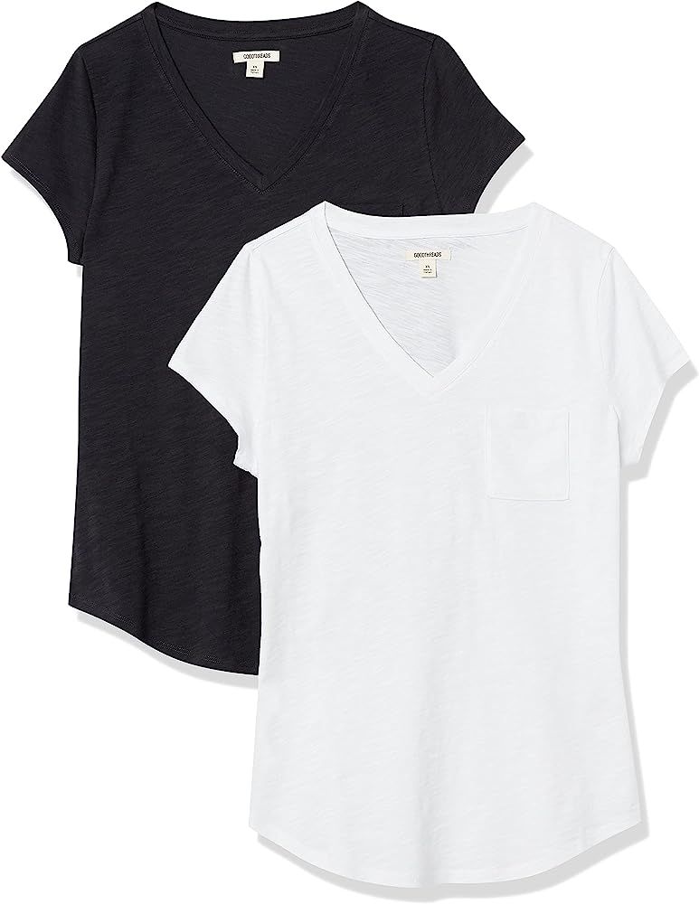 Amazon Brand - Goodthreads Women's Vintage Cotton Pocket V-Neck T-Shirt | Amazon (US)