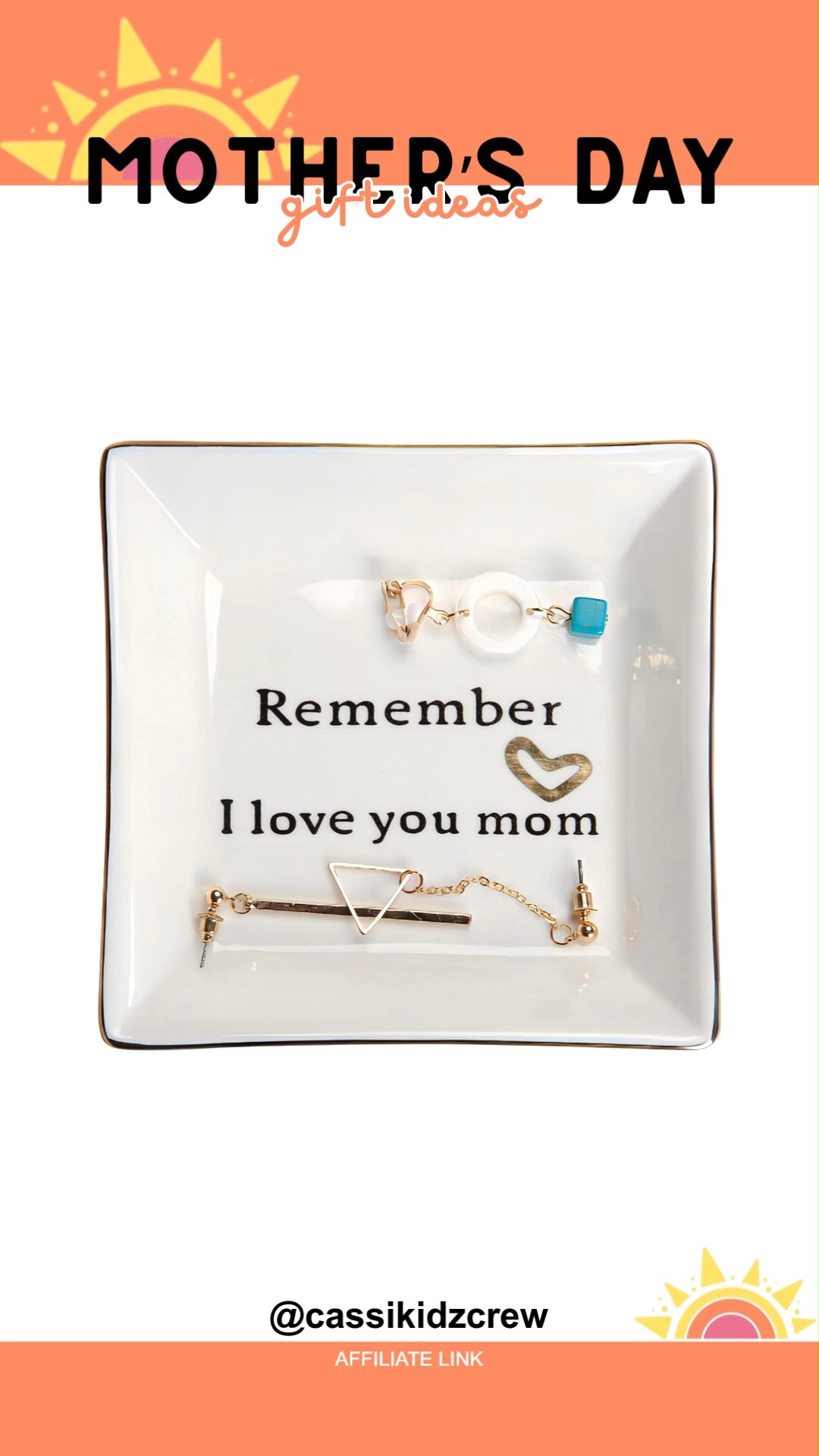 A sweet reminder wrapped in everyday charm. This Ceramic Ring Dish Jewelry Tray says “Remember I Love You Mom” while keeping treasures safe and stylish. 💍🌷💖

#MomGift #CeramicRingDish #JewelryTray #GiftIdeas #MothersDay #HomeDecor #PersonalizedGift #Keepsake #FamilyLove #HeartfeltGifts 

 #LTKMothersDay #LTKmomlife #LTKSaleAlert