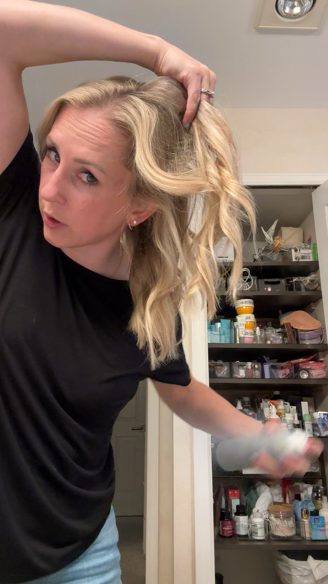 Sharing my new fav hair product lineup for long lasting curls! 🫶🏼❤️ hair styling, hair products, styling tips, beauty finds, come stay awhile, Amanda Vernaci. 

#LTKBeauty