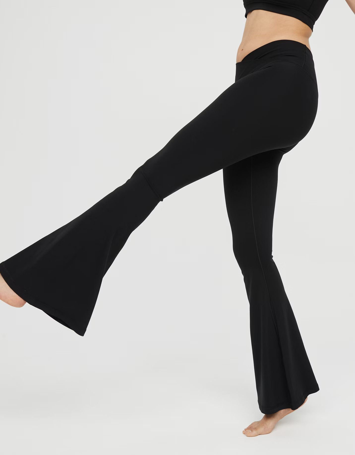 OFFLINE By Aerie Real Me High Waisted Crossover Super Flare Legging | American Eagle Outfitters (US & CA)