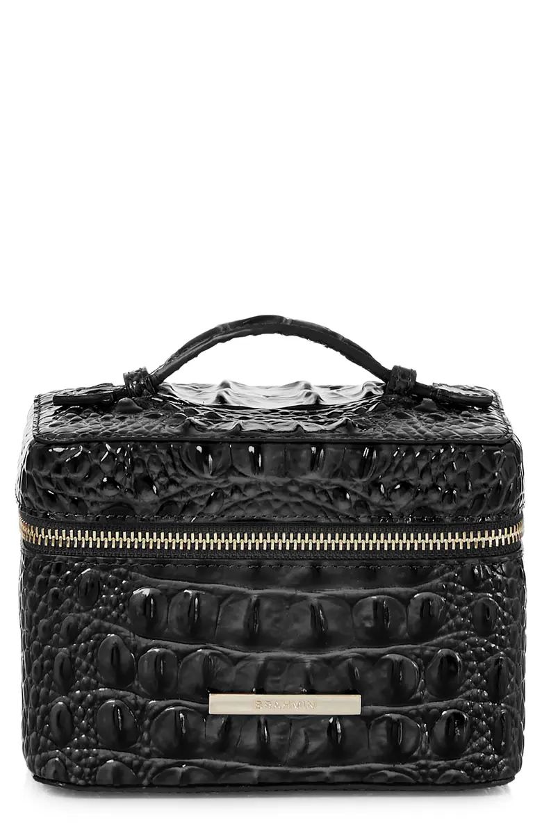 Small Charmaine Croc Embossed Leather Train Case | Nordstrom