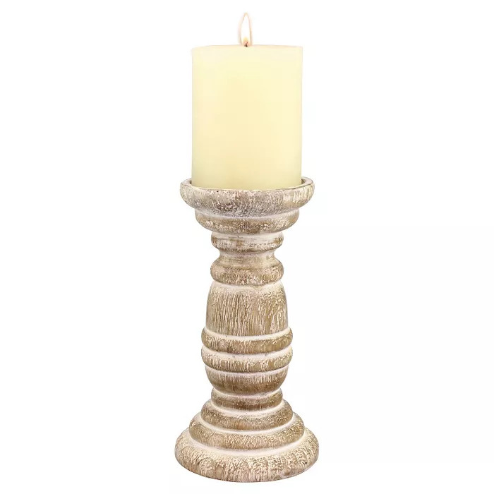 7.8" Stonebriar Beach House Pillar Candle Holder - CKK Home Decor | Target