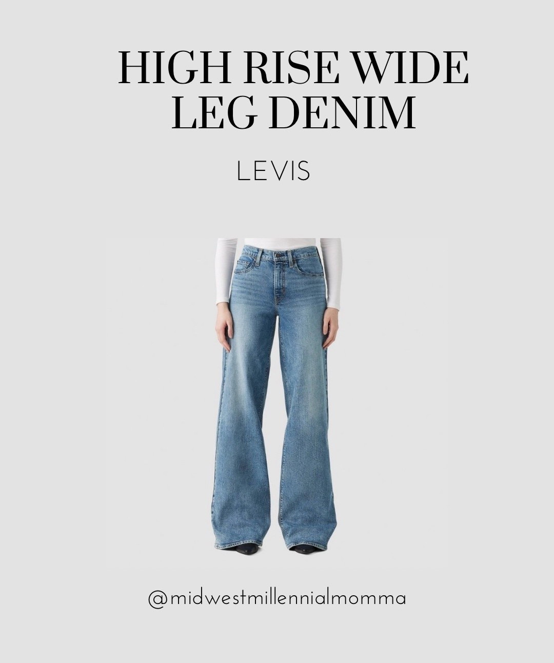 Levi’s high rise wide leg denim 

#LTKFindsUnder50 #LTKSaleAlert #LTKFindsUnder100