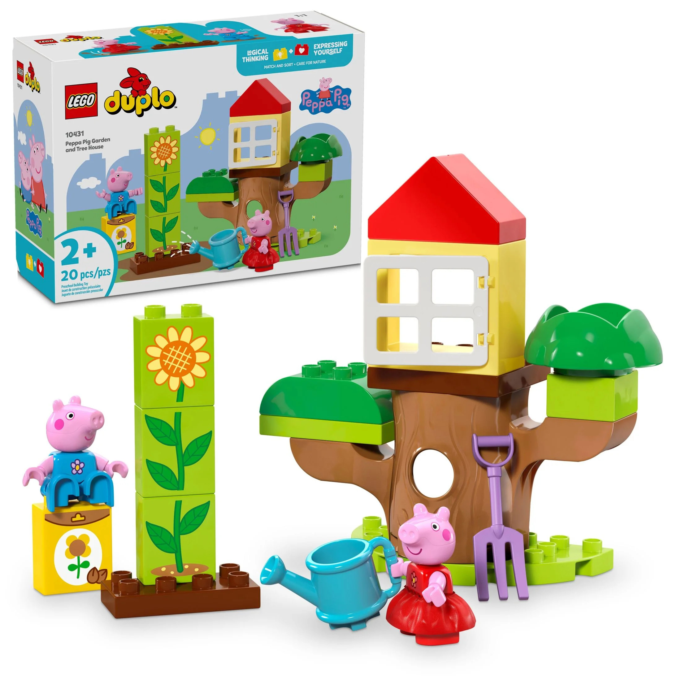 LEGO DUPLO Peppa Pig Garden and Tree House Toddler Toy, Building Block Learning Set for Preschool... | Walmart (US)