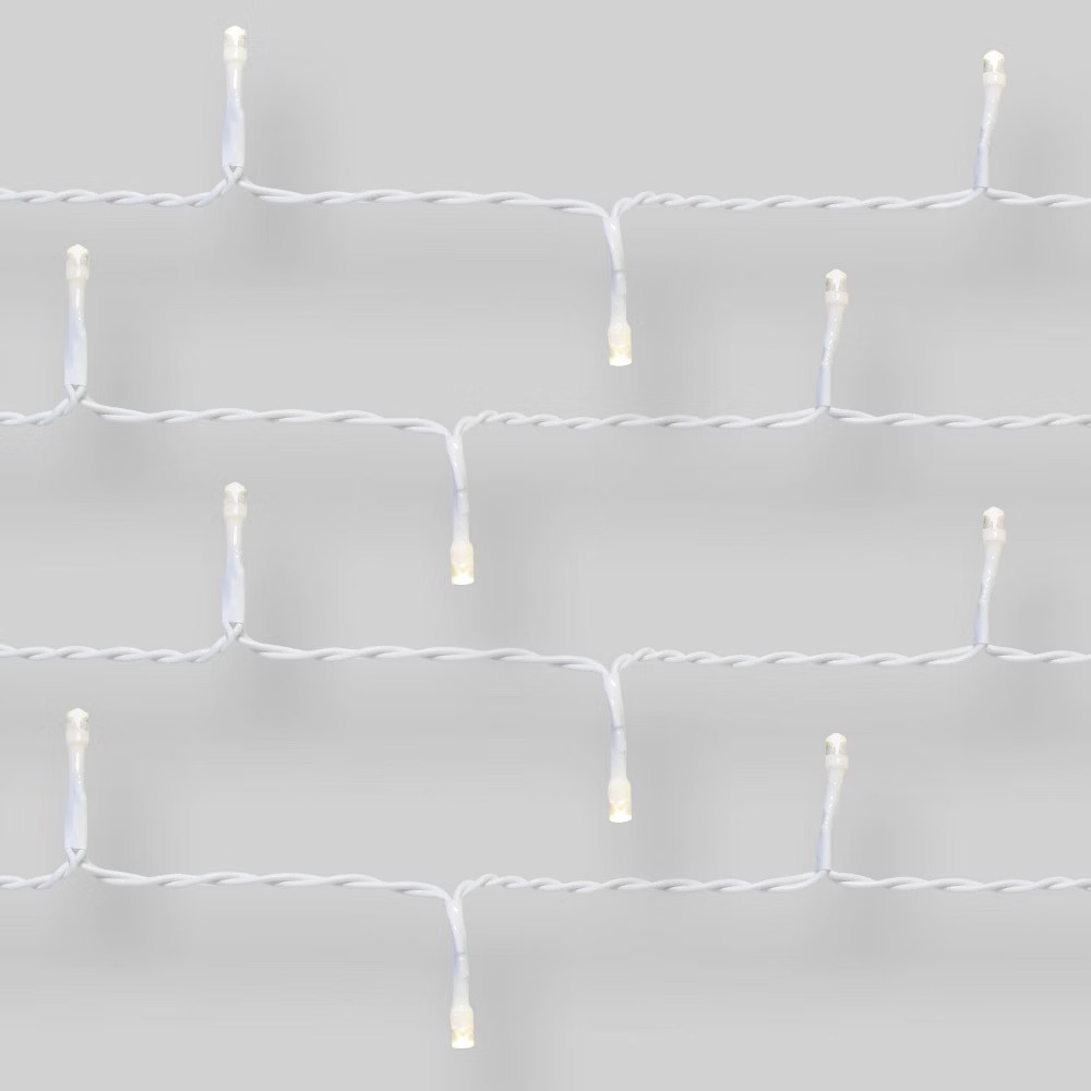 50ct Outdoor LED Euro String Lights Battery Operated White Wire - Project 62 | Target