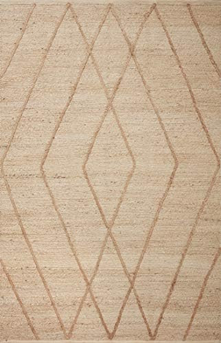 Loloi II Bodhi Collection BOD-02 Ivory / Natural, Contemporary 7'-9" x 9'-9" Area Rug | Amazon (US)