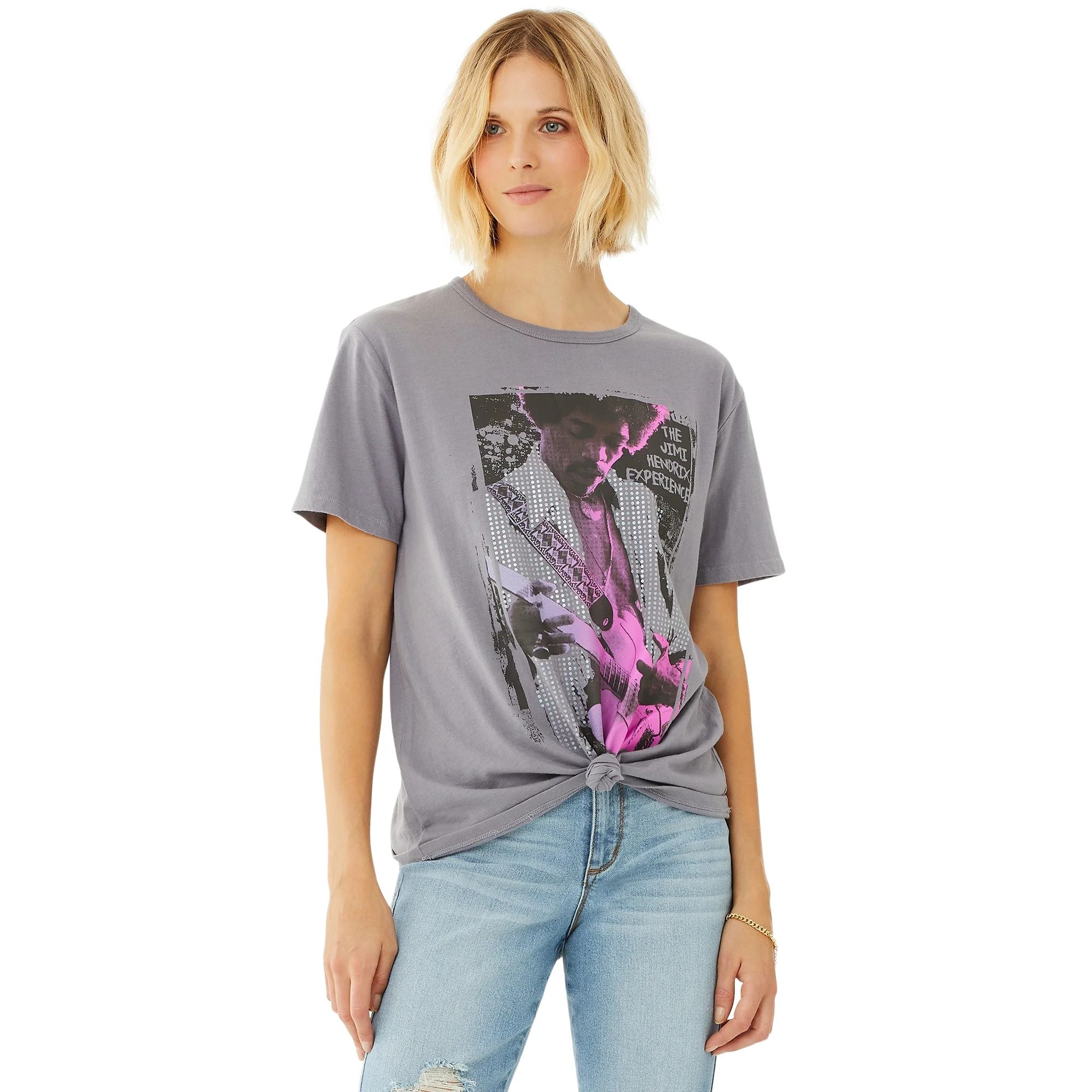 Scoop Women’s Hendrix Crewneck Knot Front T-Shirt | Walmart (US)