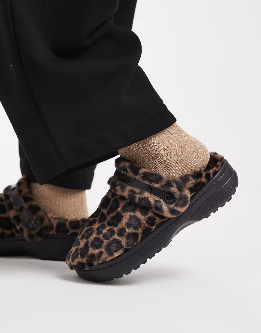 Crocs Unfurgettable clog in brown leopard print-Multi | ASOS (Global)