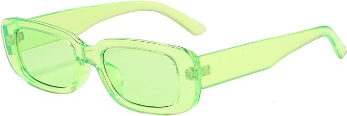 Przene Retro Rectangle Sunglasses Vintage Small Sunglasses UV Protection Glasse For Women/Men. | Amazon (US)