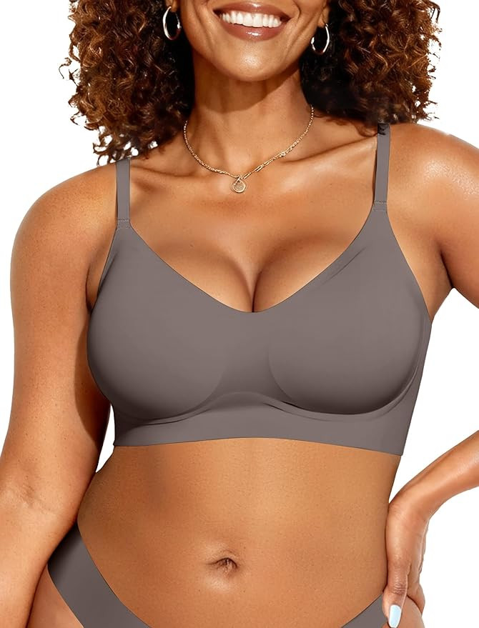 OEAK Womens Wireless Jelly Bras Comfortable Push Up Bra No Underwire Gel Bra Full Support Lift Ev... | Amazon (US)