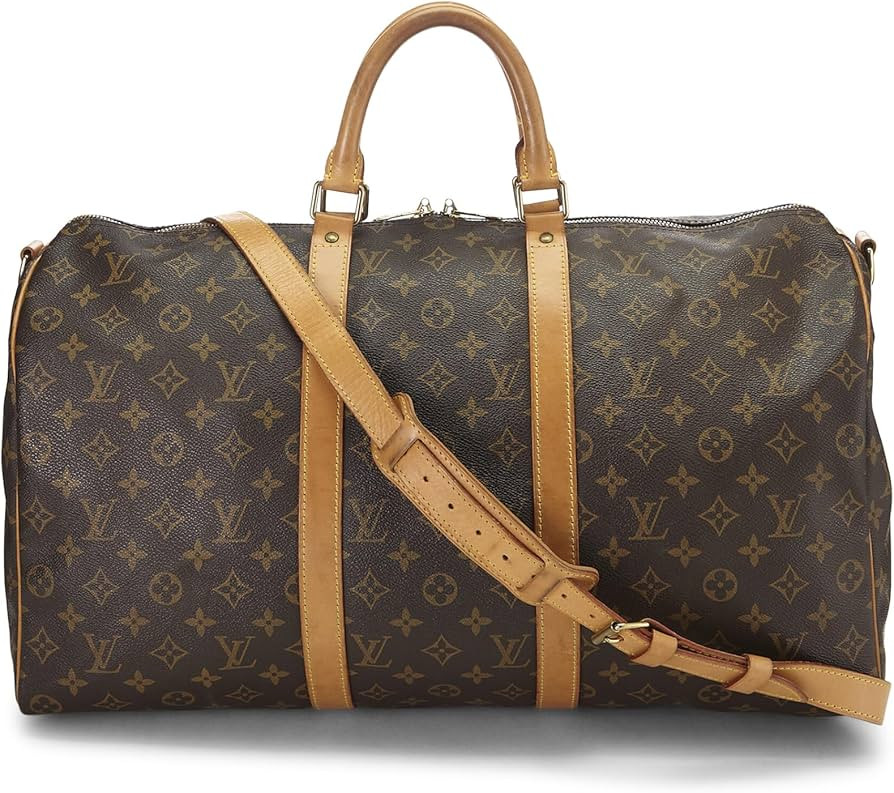 Amazon.com: Louis Vuitton, Pre-Loved Monogram Canvas Keepall Bandouliere 50, Brown : Luxury Store... | Amazon (US)