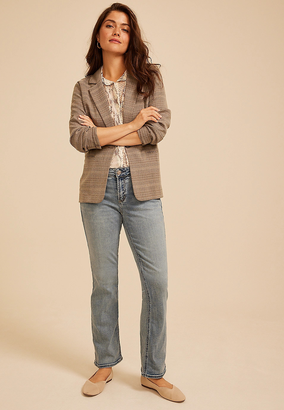 Plaid Menswear Blazer | Maurices