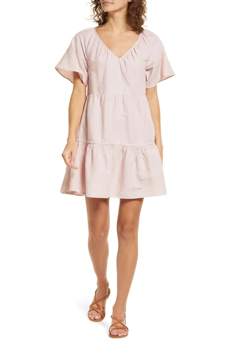 Madewell Linen Blend Lorelei Minidress | Nordstrom | Nordstrom
