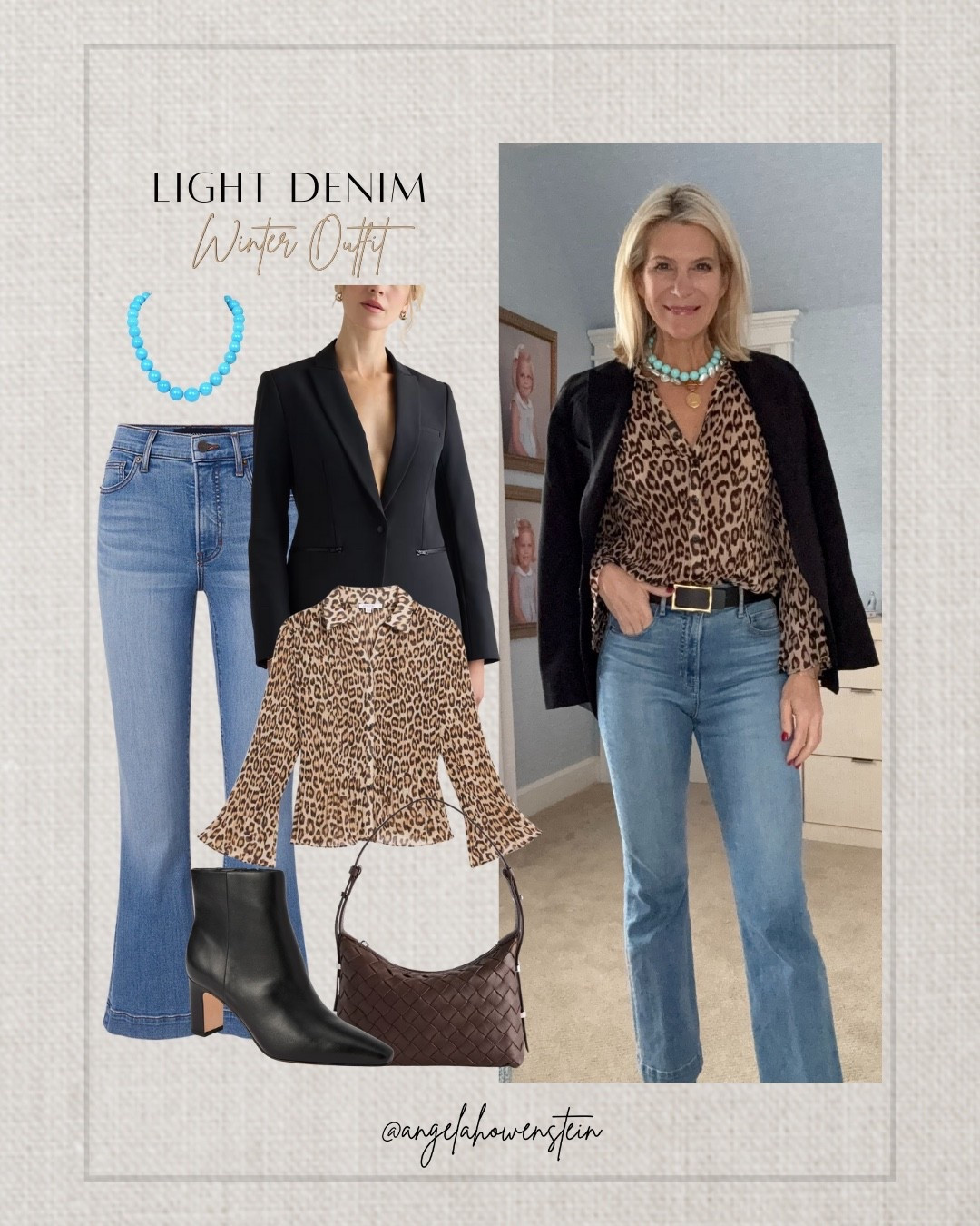 Light denim, but make it winter. This combo just works—easy jeans, a great blazer, and a little leopard to keep it fun. One of those outfits you’ll keep reaching for all season.

#LTKOutfit #LightDenim #WinterStyle #DenimLooks #EverydayOutfits #AnimalPrint #Blazer #ChicOutfit #LTKStyle



#LTKWorkwear #LTKOver40 #LTKSaleAlert