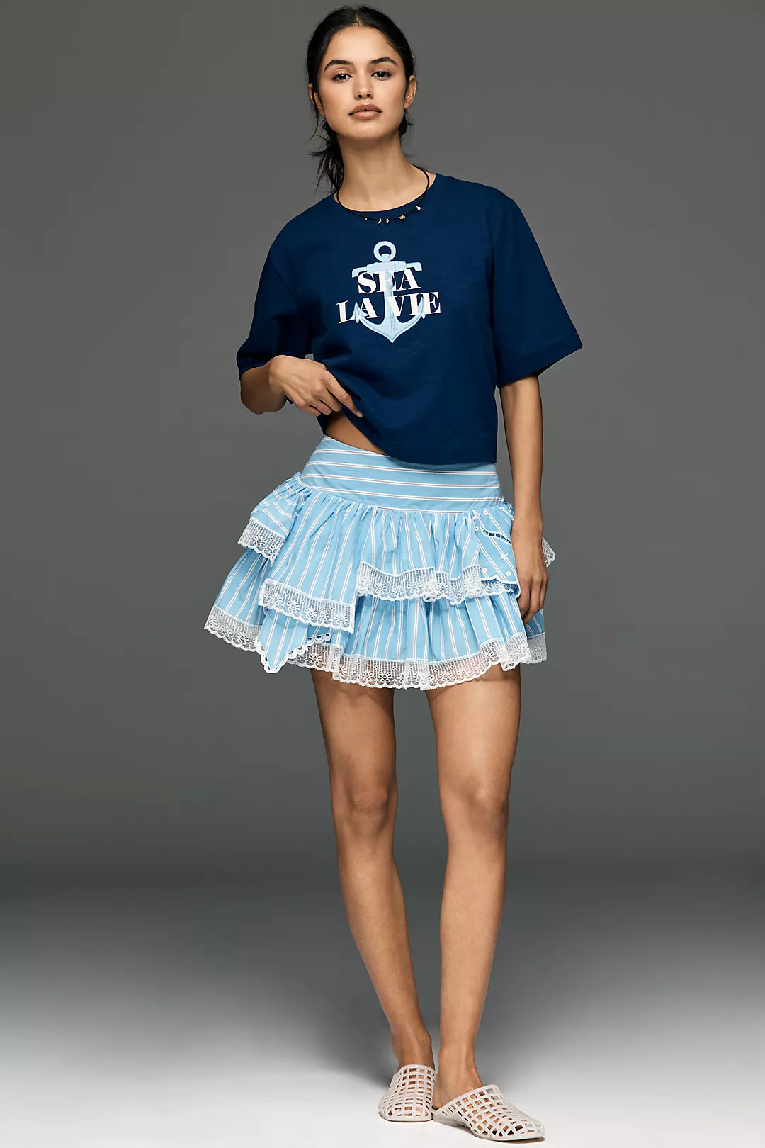 Maeve Love Note Ruffle Skort | Anthropologie (US)