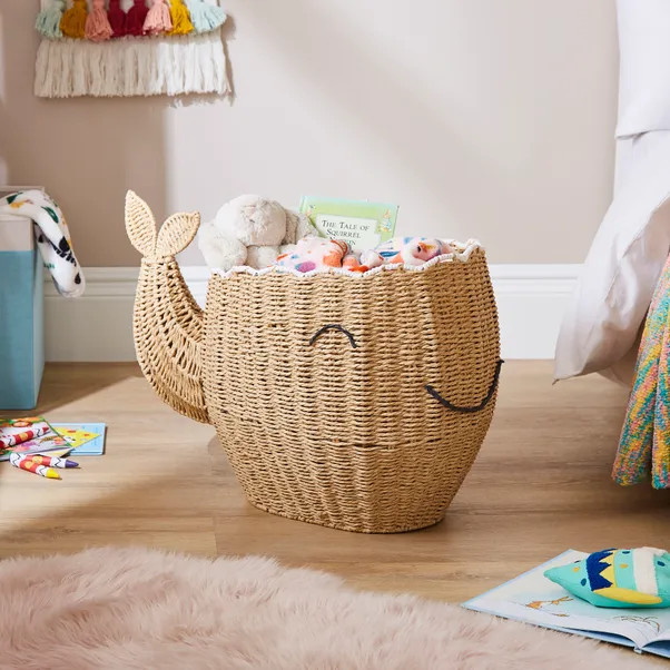 Woven Whale Basket | Dunelm