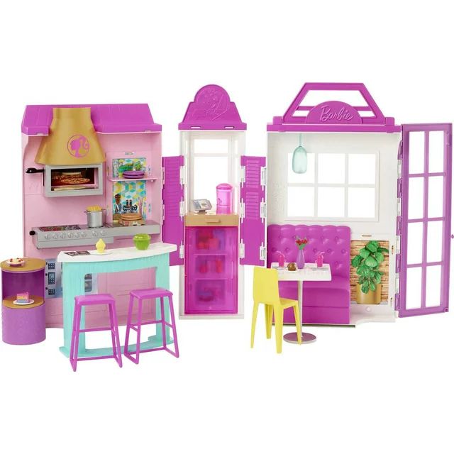 Barbie Cook ‘n Grill Restaurant Playset with 30+ Pieces Including Pizza Oven & Grill | Walmart (US)