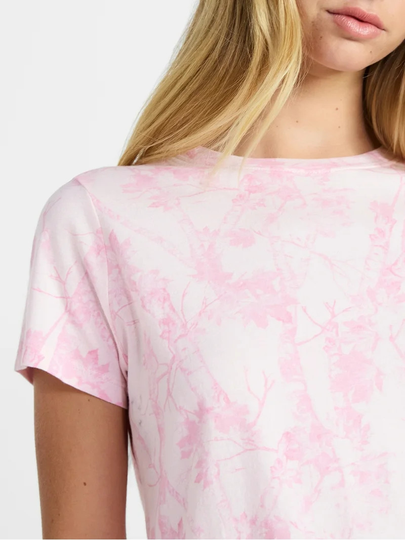 No Boundaries Cotton Tee with Short Sleeves, Women’s XXS-XXL | Walmart (US)