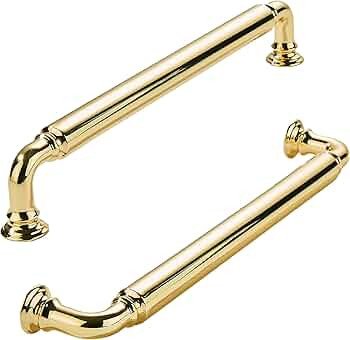 khtumeware 10-Pack Polished Brass Heavy-Duty Solid Cabinet Pulls, 6 Inch (152mm) Hole Center,Poli... | Amazon (US)