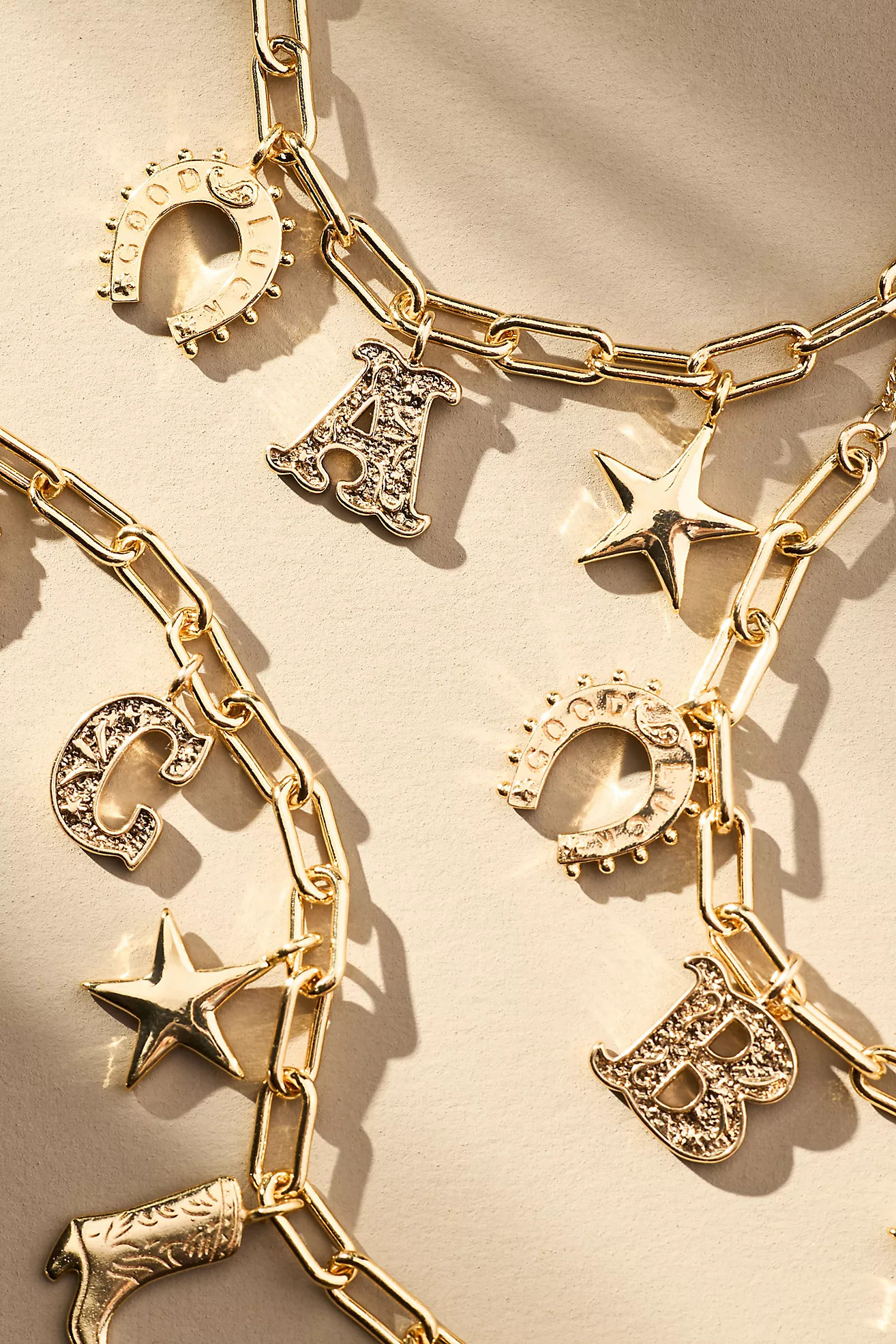 Western Monogram Charm Bracelet | Anthropologie (US)