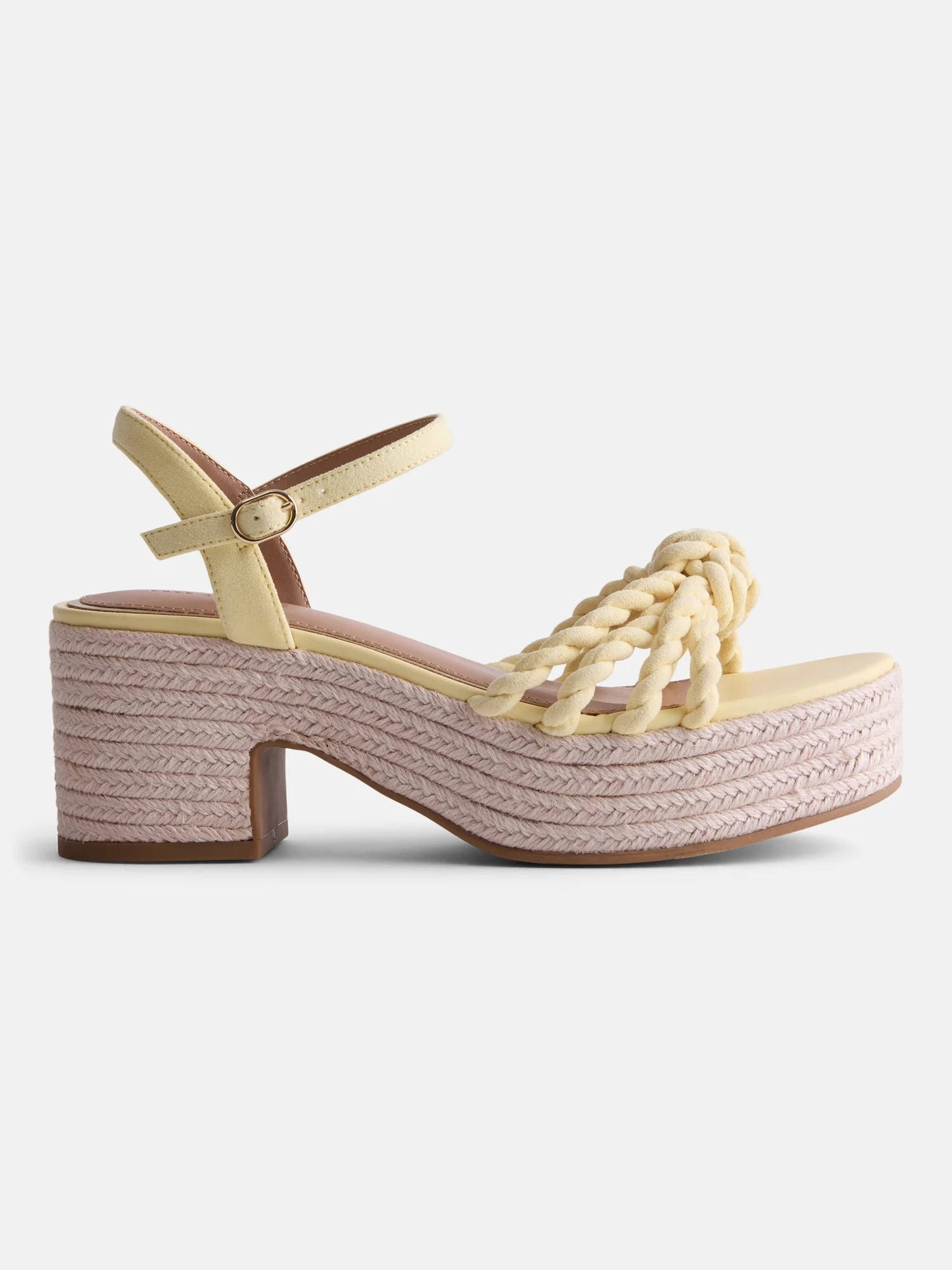 Free Assembly Women's Espadrille Block Heel Platform Sandals | Walmart (US)