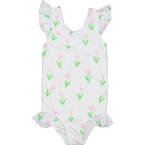 Tulip Print Lycra Swimsuit | Cecil and Lou