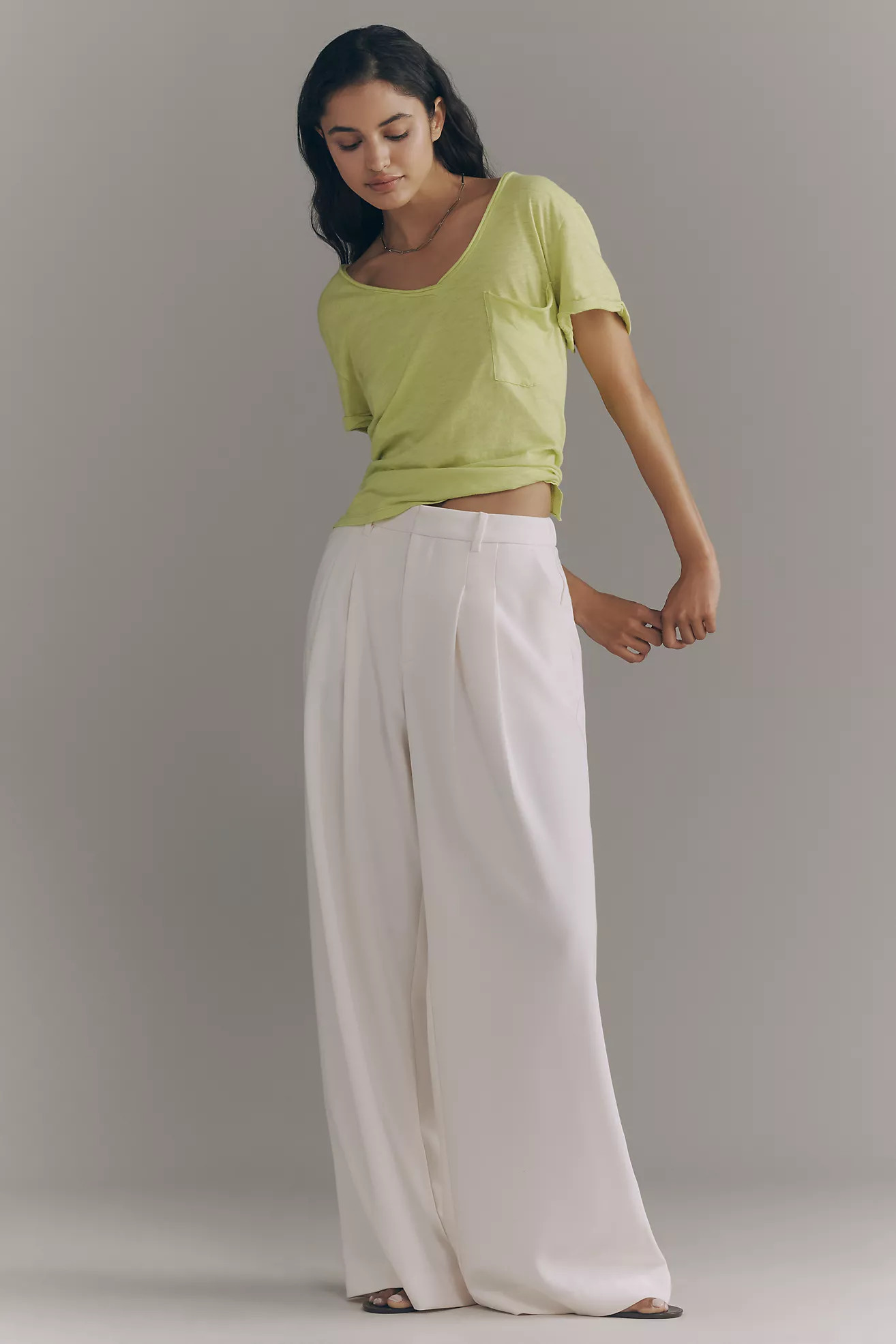 Quinn Short-Sleeve V-Neck Tee by Pilcro | Anthropologie (US)