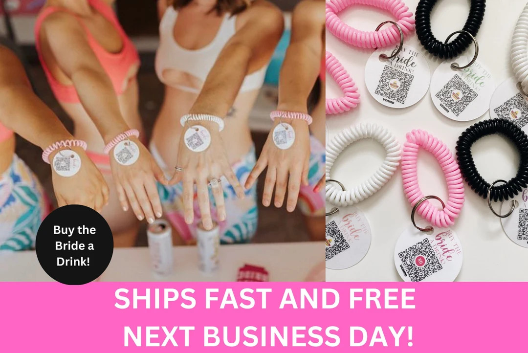 Venmo QR Code, Venmo Bachelorette Bracelet, Buy the Bride a Drink, Venmo Bachelorette, Bacheloret... | Etsy (US)