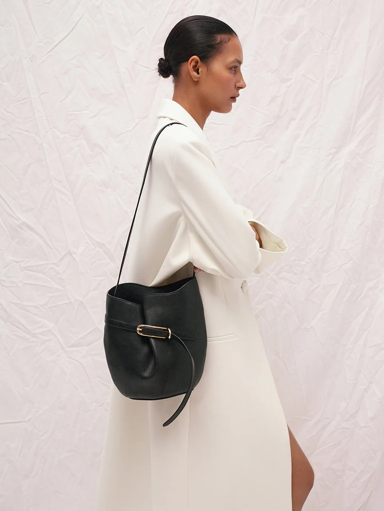 Belted Bucket Bag Black | LITTLE LIFFNER