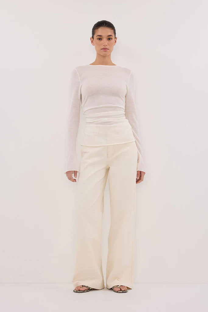 REAGAN 2.0 CREAM SLOUCHY JEAN | DISSH