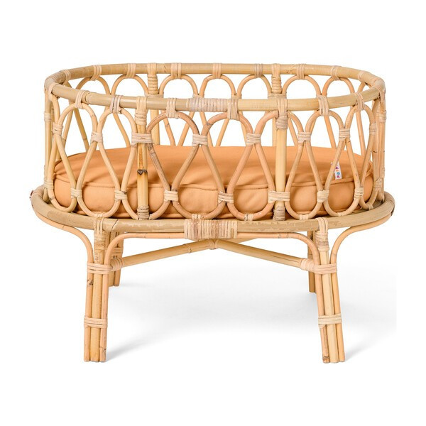 Rattan Doll Crib, Natural/Clay | Maisonette