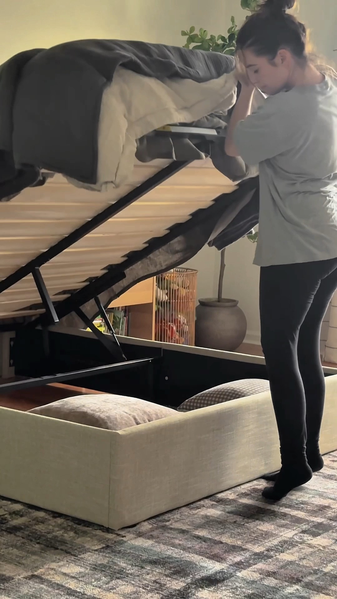 Storage bed, bedding, quince, boys room, kids room, toddler bedroom, kids bedroom rug, boys bedroom nightstand 

#LTKHome