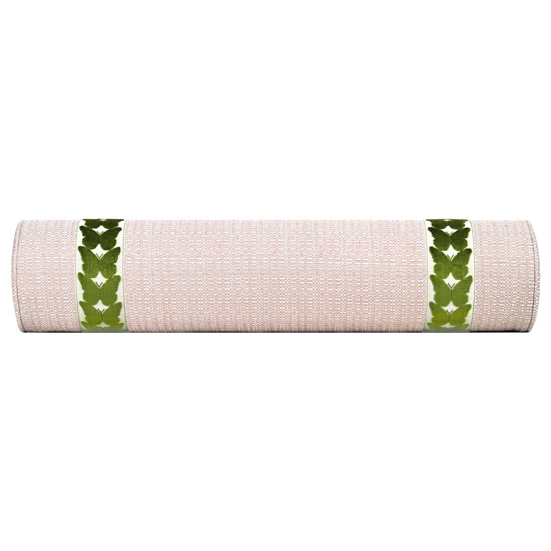 Bolster Pillow: Signature Tweed | Ballet Pink with Parallel Butterfly Trim  | Select Trim Color | Etsy (US)