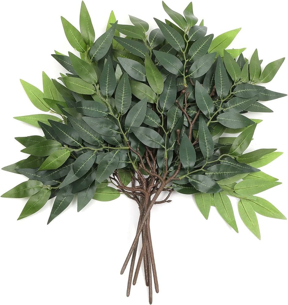 SHACOS 6pcs 18” Artificial Eucalyptus Leaves Stems Faux Greenery Branches for Wedding Centerpie... | Amazon (US)