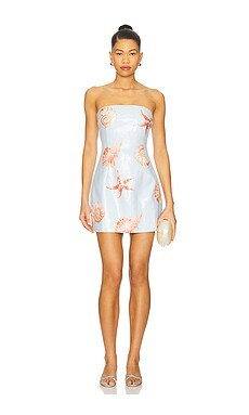 Runaway The Label Ibiza Mini Dress in Ice Blue Seashell Ombre from Revolve.com | Revolve Clothing (Global)