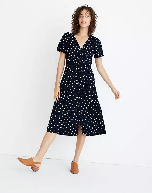 Daylily Midi Dress in Daisy Dots | Madewell