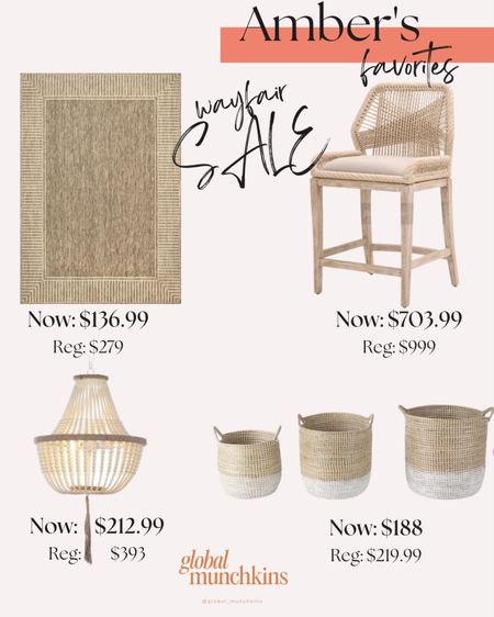 All my favorite home finds from Wayfair! My outdoor rug, barstools, bins and our light from our bedroom! These are perfect fits for a home upgrade and you can’t beat the price! Check out the outdoor clearance too! 

#LTKFind #LTKhome #LTKfamily