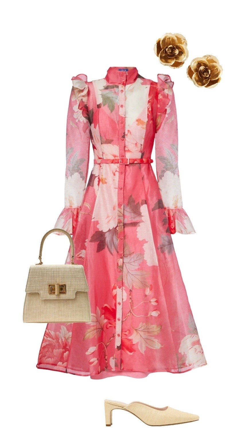 The ultimate late summer wedding guest outfit - catch this stunning designer dress + shoes on sale!

Leo Lin Floral Dress - ON SALE at MyTheresa (code with extra discount on product page!)

Jennifer Behr Gold Gladiolus Earrings - NEW in at MyTheresa 

Raffia Mable Bag & ON SALE Raffia Mules - Emmy London

#LTKuk #LTKsummer #LTKshoes #LTKbag

#LTKsale #LTKluxury #LTKdresses