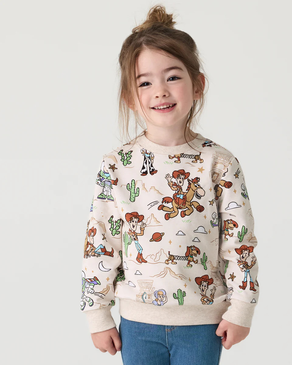 Disney & Pixar Woody's Wild West Crewneck Sweatshirt | Little Sleepies