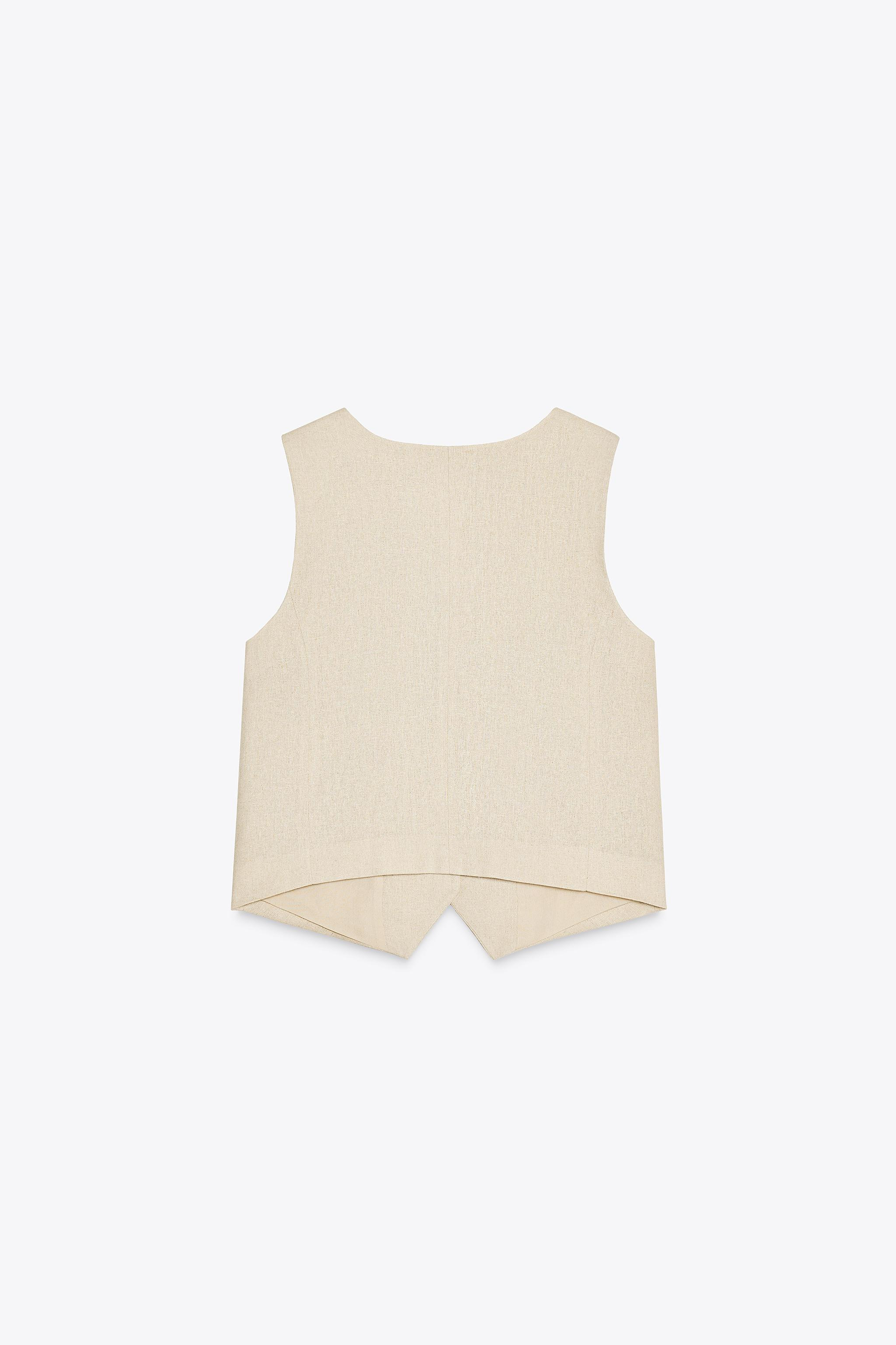 LINEN TAILORED VEST | Zara US