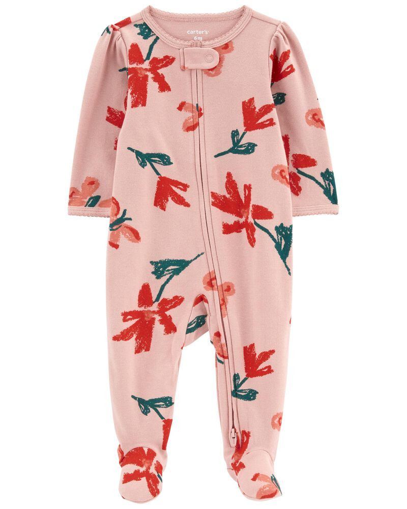 Baby Floral 2-Way Zip Cotton Sleep & Play | Carter's