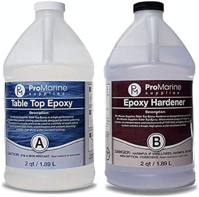 Crystal Clear Bar Table Top Epoxy Resin Coating for Wood Tabletop - 1 Gallon Kit | Amazon (US)