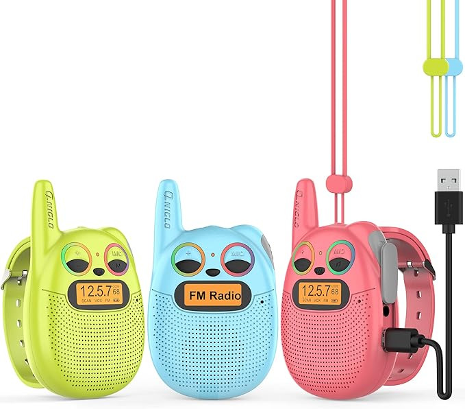 Qniglo Walkie Talkies for Kids - Rechargeable 3 Pack, Spy Toys for 4-12 Year Old Girls and Boys, ... | Amazon (US)