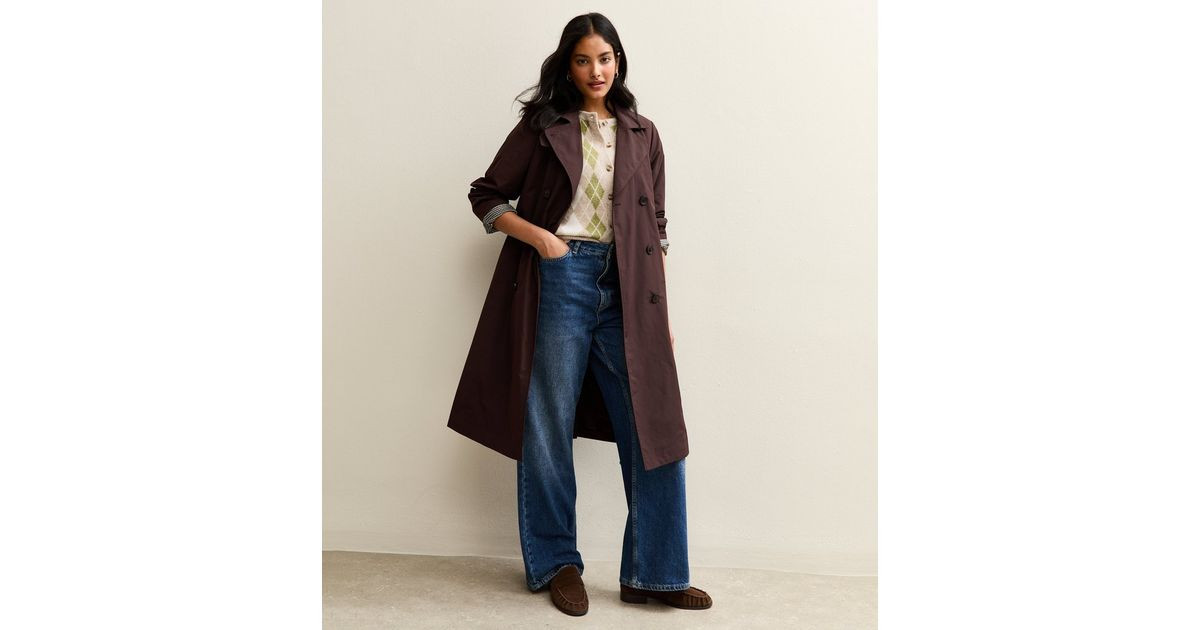 Brown Double Breasted Trench Coat | New Look | New Look (UK)