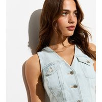 Women's Light Blue Denim Waistcoat New Look | New Look (UK)