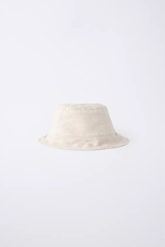 100% LINEN BUCKET HAT | Zara US