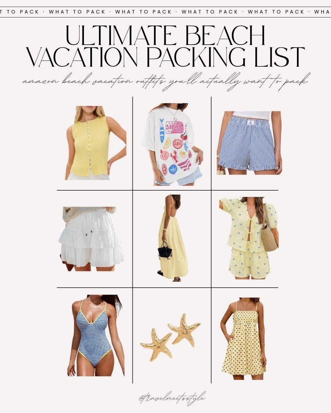 Headed somewhere sunny and need some help packing for your trip? This is your destination for the ultimate beach vacation packing list. 

Explore here for vacation outfits beach + spring break outfits for every adventure and make sure to check out my Amazon storefront for more Amazon finds + Amazon must-haves 🌸

#LTKTravel #LTKSwim
