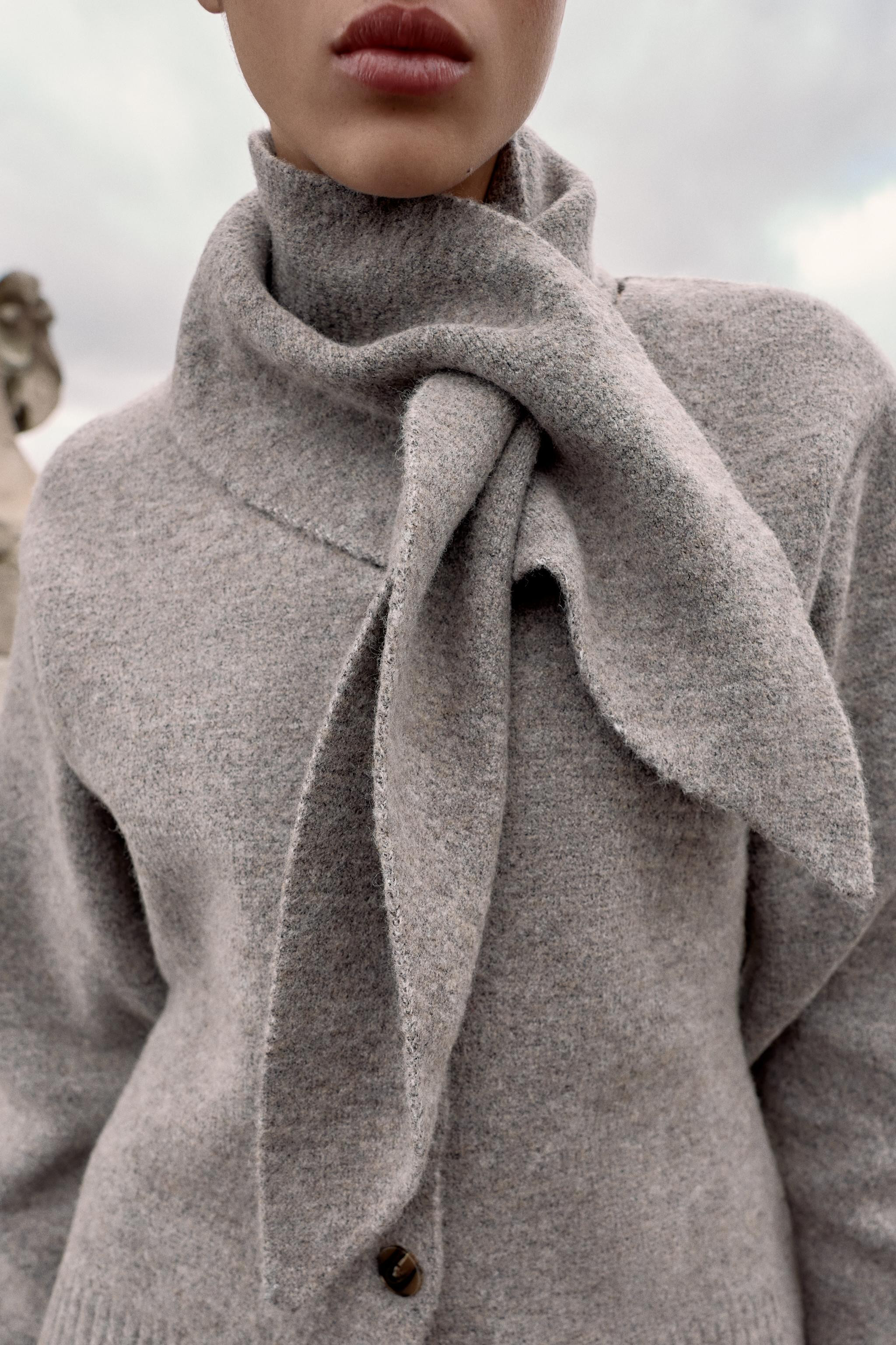 CARDIGAN WITH SCARF DETAIL | Zara UK