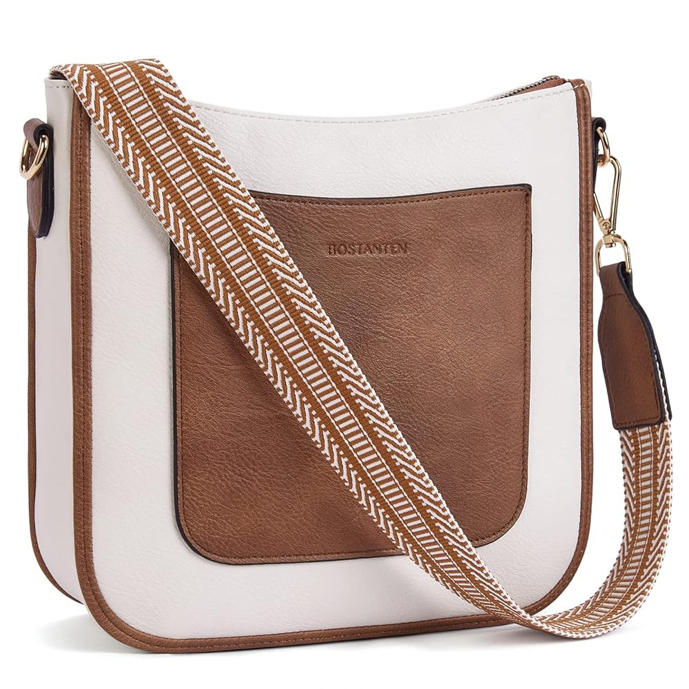 BOSTANTEN Crossbody Bags for Women Trendy Vegan Leather Hobo Handbags Fashion Shoulder Purse with... | Amazon (US)