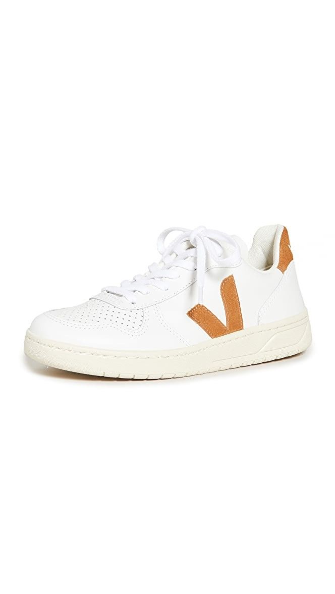 Veja V-10 Sneakers, White Sneakers, Fall Shoes, Skirt and Sneakers | Shopbop
